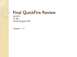 Final QuickFire Review