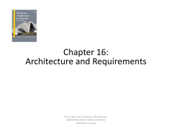 Chapter 16: Architecture and Requirements