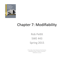 Chapter 7: Modifiability