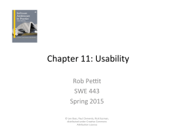 Chapter 11: Usability