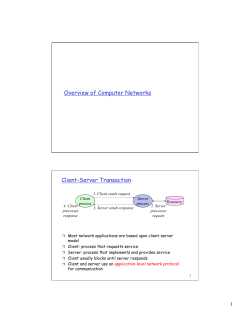 Overview of Computer Networks Client