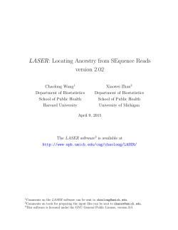 LASER: Locating Ancestry from SEquence Reads version 2.02