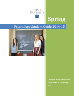 Psychology Student Guide 2014-15