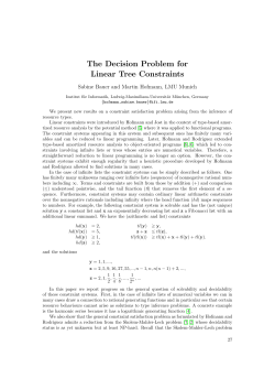 The Decision Problem for Linear Tree Constraints