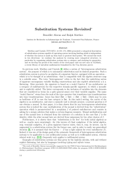 Substitution Systems Revisited