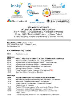 ADVANCED PHOTONICS IN CLINICAL MEDICINE AND