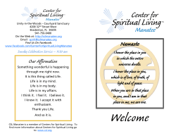 Welcome - Center for Spiritual Living Manatee