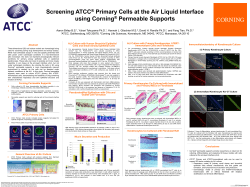 Screening ATCCÂ® Primary Cells at the Air Liquid Interface using