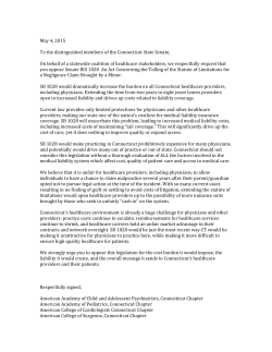 a letter opposing SB 1028 - Connecticut State Medical Society