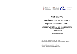 CONCIERTO - Conservatorio Superior de MÃºsica de Valencia