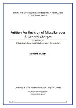 Petition For Revision of Miscellaneous & General Charges