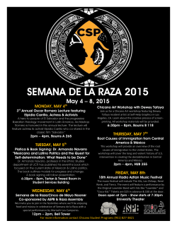 SEMANA DE LA RAZA 2015 - Chicano Student Programs