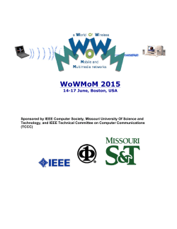WoWMoM 2015 - CS Research Lab Home Page