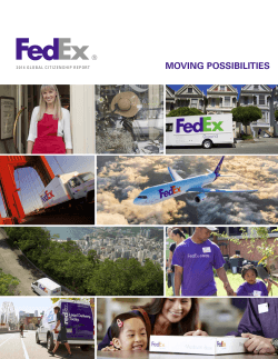 MOVING POSSIBILITIES - FedEx Global Citizenship Report