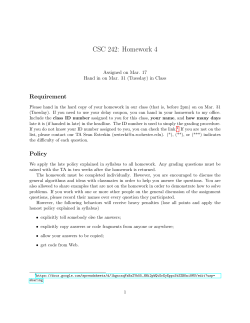 CSC 242: Homework 4