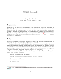 CSC 242: Homework 5