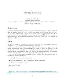 CSC 242: Homework 6