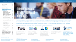 Our Business and integrated Value apprOach