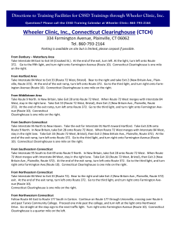 Wheeler Clinic, Inc., Connecticut Clearinghouse (CTCH)