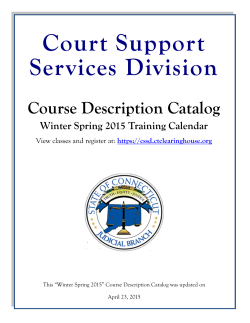 CSSD Course Offerings with Descriptions A