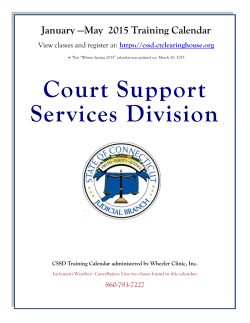 CSSD Course Offerings by Name - Connecticut Court Support