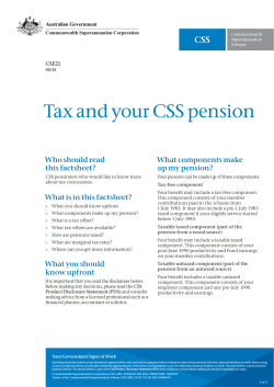 Tax and your CSS pension
