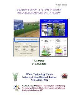 Decision Support Systems in Water Resources Management