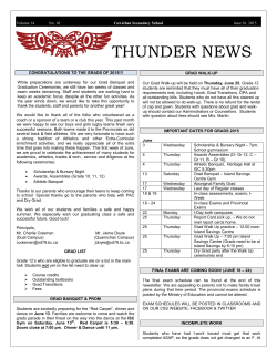 THUNDER NEWS - Cowichan Secondary