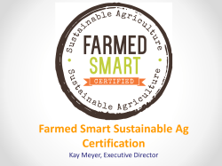 Farmed Smart Sustainable Ag Certification