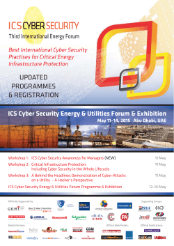 ICS Cyber Security Energy & Utilities Forum Programme