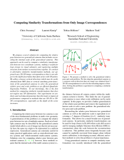 Computing Similarity Transformations from Only Image