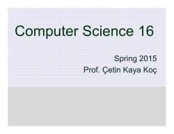 Computer Science 16 - UCSB Computer Science