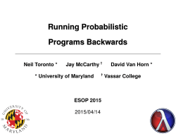 Running Probabilistic Programs Backwards