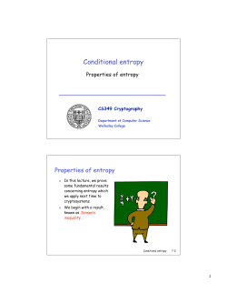 Conditional entropy - Computer Science