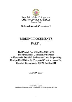 Bidding Document - Court of Tax Appeals