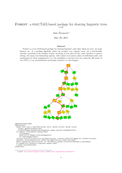 Forest: a pgf/TikZ-based package for drawing linguistic trees