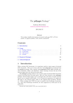 The pdfpages Package