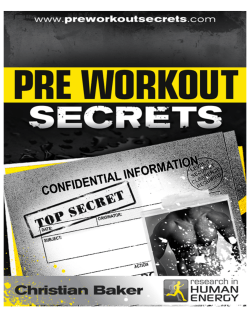 Pre Workout Secrets