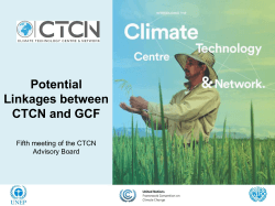 Potential Linkages between CTCN and GCF