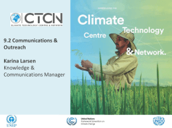 9.2 Communications - Climate Technology Centre & Network
