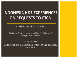 Exchange of experience on requests - Indonesia