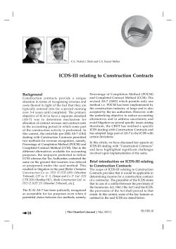 Ã 18 ICDS-III relating to Construction Contracts