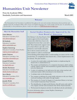 Humanities Newsletter March 2015