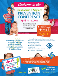 View conference program/agenda - Children`s Trust Fund of Missouri