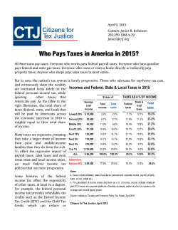 Who Pays Taxes in America in 2015?