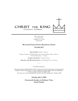 Announcements - Christ the King Catholic Church
