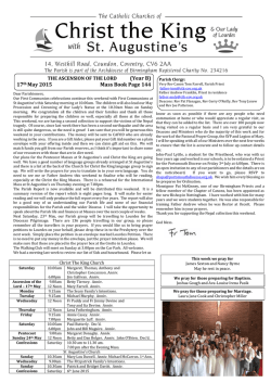 17th May - Christ the King, Coventry