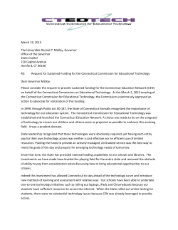Read a letter of support for CEN on behalf of the Connecticut
