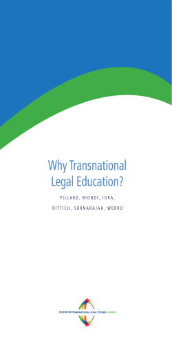 Why Transnational Legal Education?