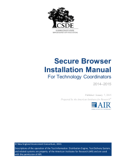 Secure Browser Installation Manual